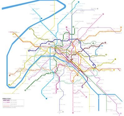 Carte des transports publics de Paris pour acheteurs immobiliers